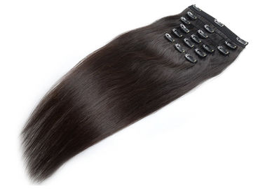 China Ningún clip en extensiones naturales del pelo, clip recto del enredo en extensiones del pelo proveedor
