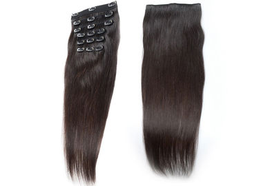 China Clip elegante brillante en el color modificado para requisitos particulares extensiones naturales del pelo para las mujeres negras proveedor
