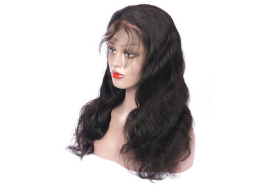 China Lustre natural del cordón de la onda del cuerpo de la Virgen de las pelucas llenas del cabello humano para las mujeres negras proveedor