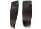 Clip elegante brillante en el color modificado para requisitos particulares extensiones naturales del pelo para las mujeres negras proveedor