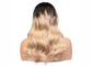 Modifique las pelucas coloreadas ser humano del pelo para requisitos particulares del 100%, pelucas del color del pelo de Ombre del estilo de la onda proveedor