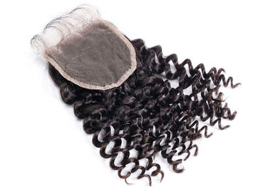 China Cierre animoso del frente del cordón del cabello humano del negro 100 duradero sin nudos o piojos proveedor